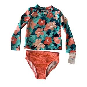 Just One You by Carters Kids Floral Rash Guard Swimsuit Set UPF 50+ 3T 6N245510